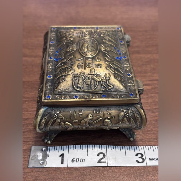 Egyptian Jewelry Box with Blue Accents - Picture 7 of 12